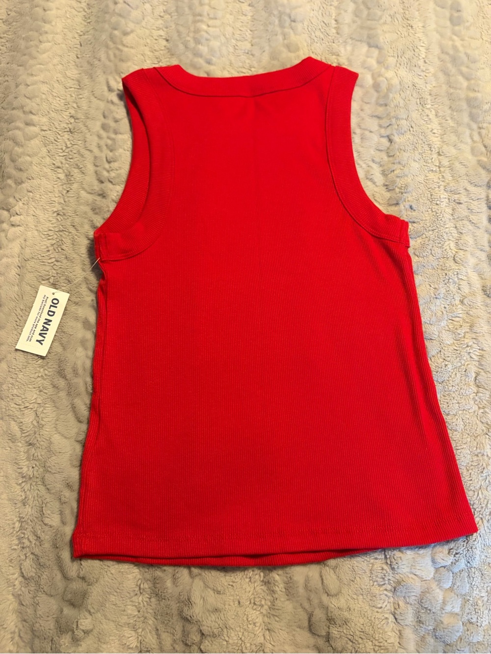 Old Navy Red Ribbed Tank - Picture 2 of 2
